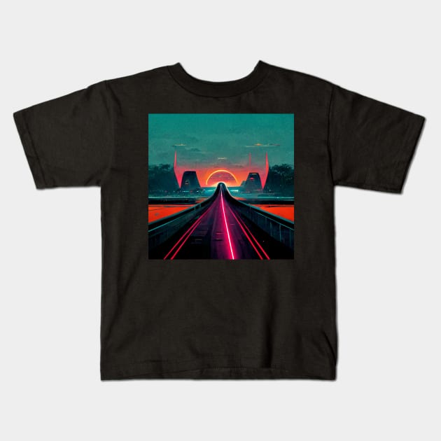 Highway to the sun Kids T-Shirt by SJG-digital